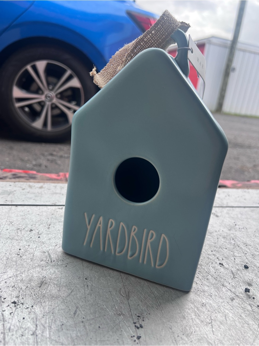 Rae Dunn Matte Teal Yardbird Ceramic Birdhouse